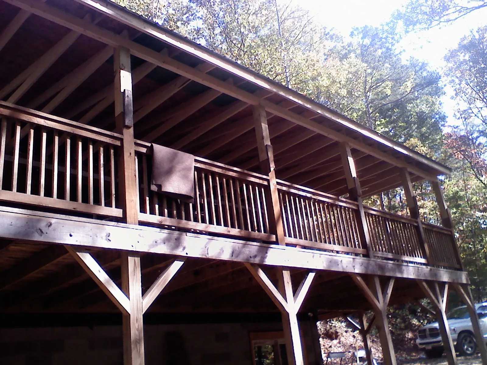 Timber framing under a new elevated porch and deck — Roof Leak Repair in Cookstown by Roofing Brothers